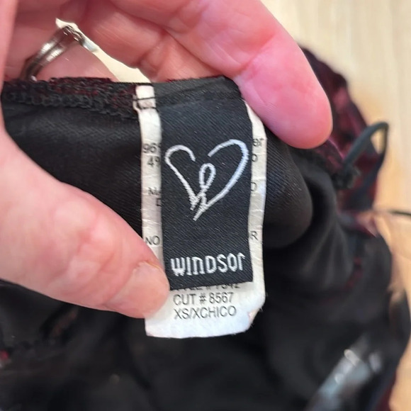 Windsor Mini Dress Sleeveless Velvet Print Ruched Size XS - Picture 7 of 8